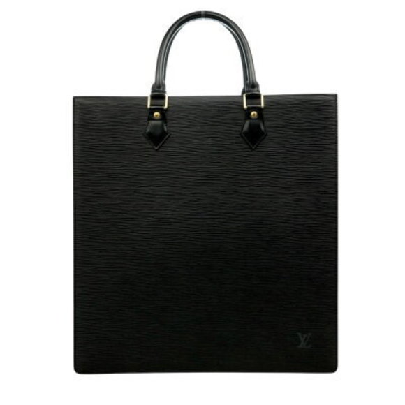 Louis Vuitton Sac Plat Leather Handbag Black Epi - Picture 1 of 9